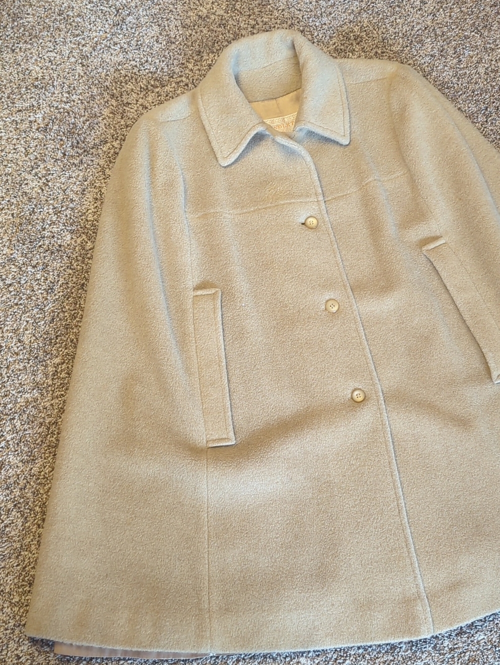 Pendleton Camel Wool Cape - Picture 2 of 9